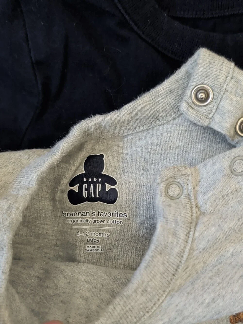 Baby Gap Long-Sleeve Baby One-Piece - 4x Grey, Navy And Black